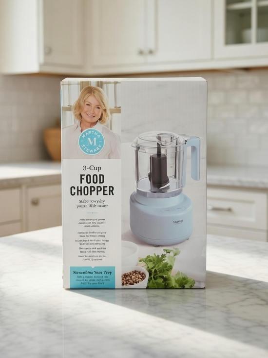 Martha Stewart Other - Martha Stewart Light Blue 3-Cup Food Chopper NEW IN BOX! UNOPENED!